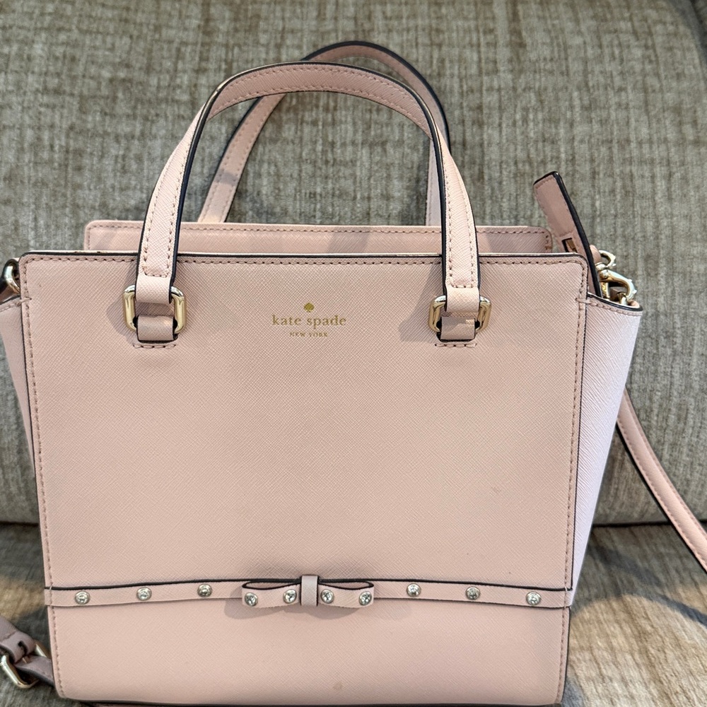 Kate Spade Blush Laurel Way Jewelef small Hardlee satchel in blush pink  9 by 9 - Picture 2 of 13